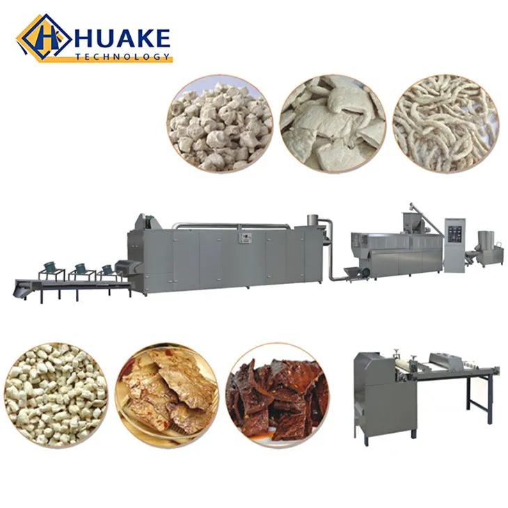 সয়া প্রোটিন মেশিন এক্সট্রুডার টিস্যু প্রোটিন এবং নিরামিষ মাংস উৎপাদন লাইন